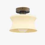 Cargar imagen en el visor de la Galería, French Bauhaus Glass Flush Mount Ceiling Light, 20 cm