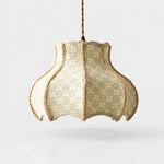 Afbeelding laden in galerijweergave, Sage floral sculptural fabric pendant light