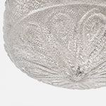 Afbeelding laden in galerijweergave, Textured glass relief close-up on flush mount ceiling light