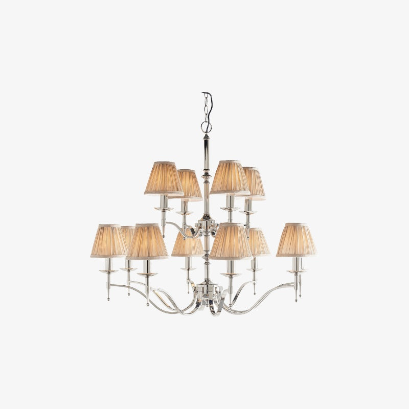 Tela Tijdloze Klassieke Elegante Multi Arm Stanford Kroonluchter - Metaal Stoffering Verlichting voor Woonkamer