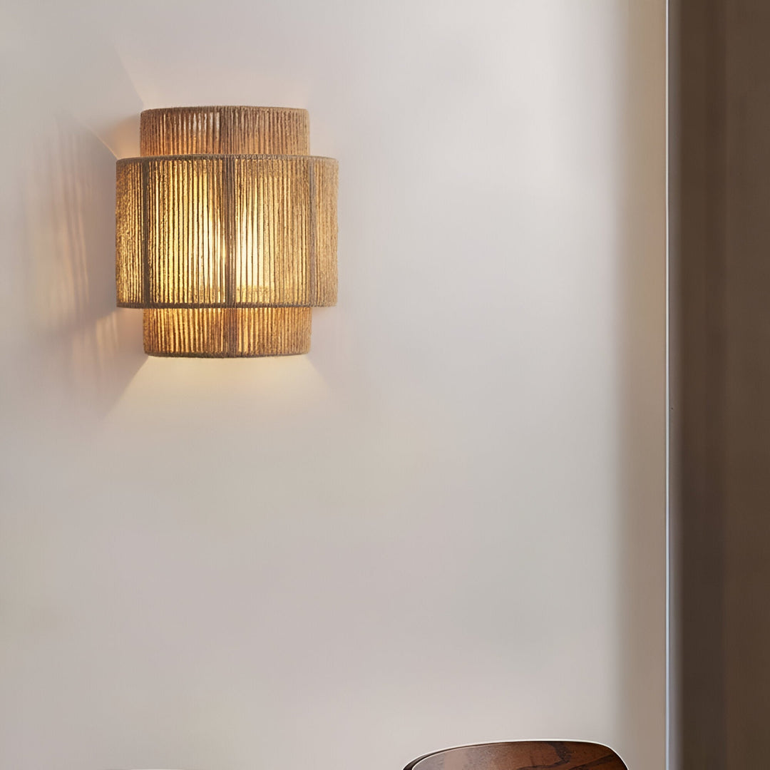 Luz de Pared LED Bohemia Vintage Tejida a Mano
