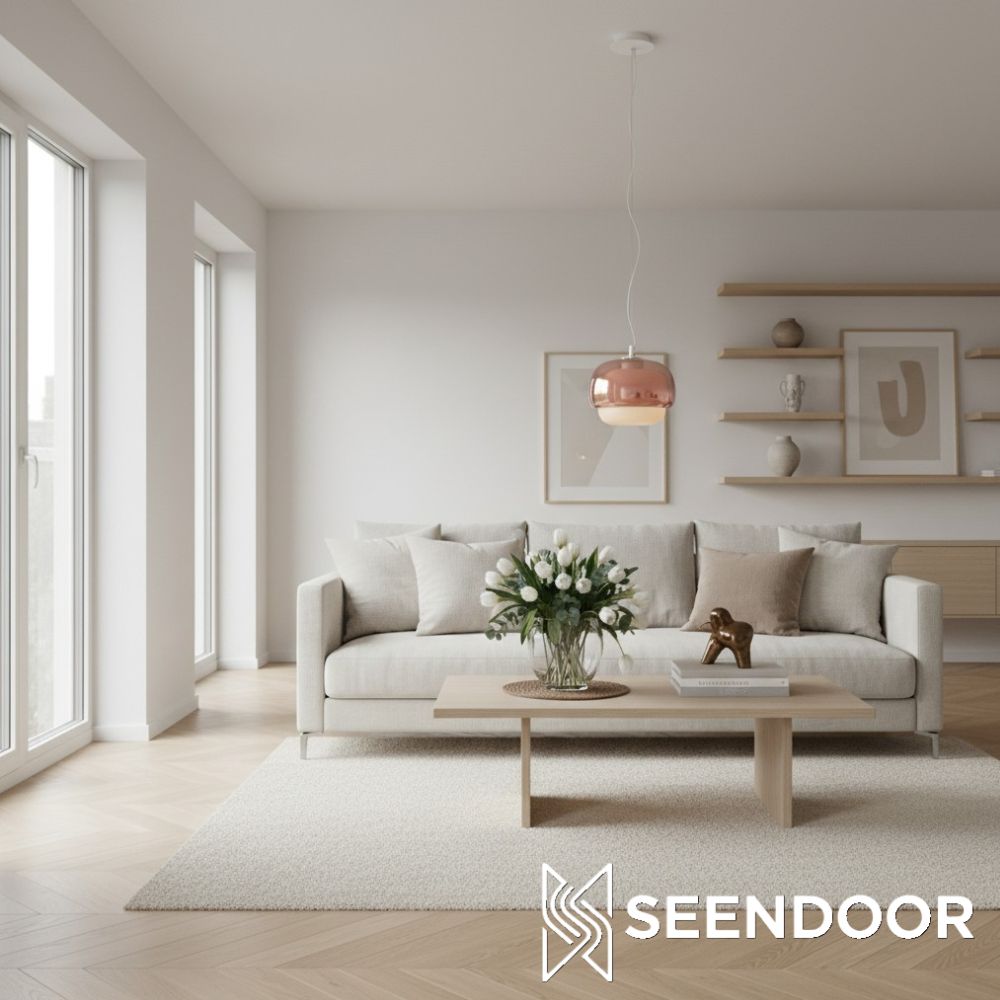 Clinco Modern Double Stained Glass Pendant Light for Living room