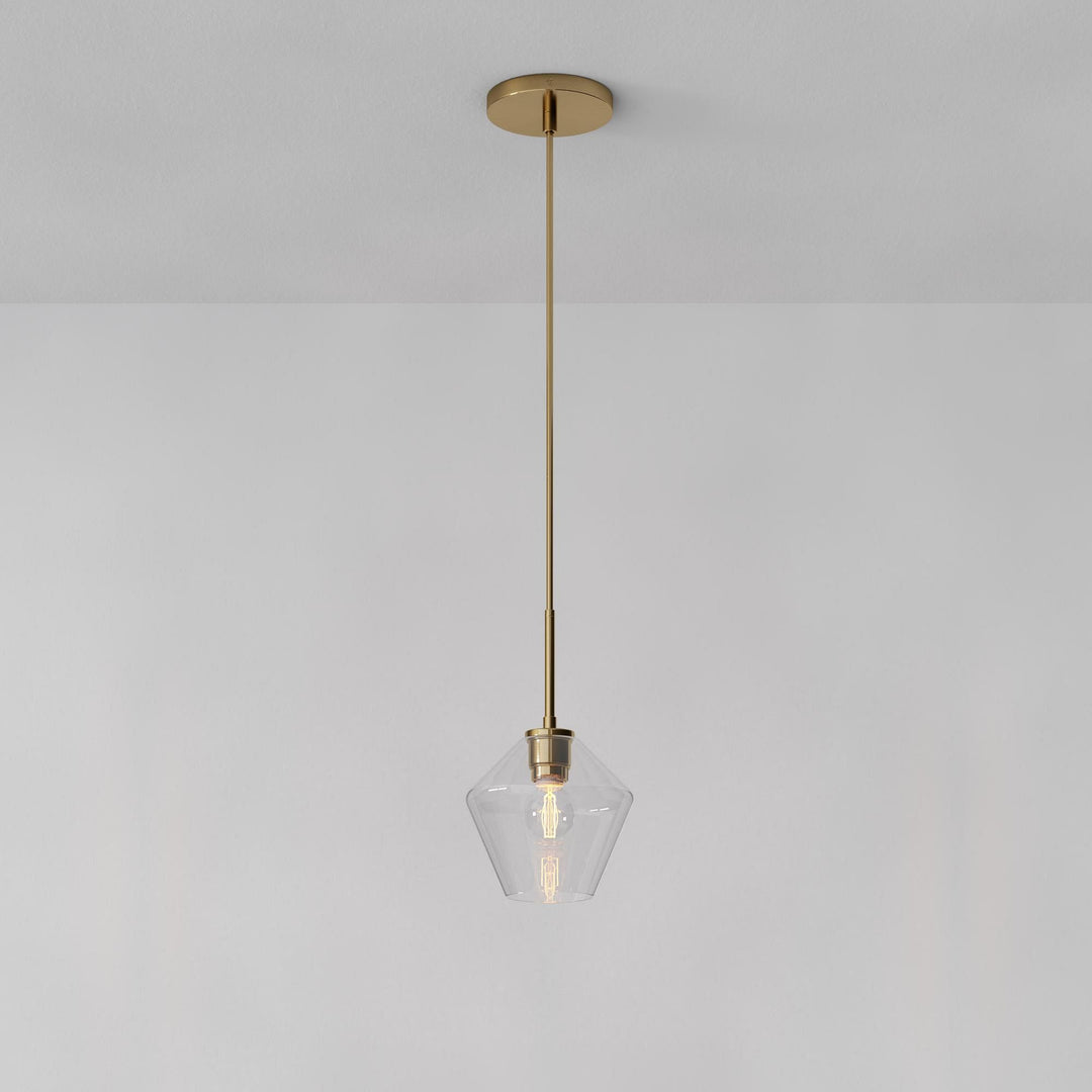 Merin Transparent Glass Sculpture Geometric Chandelier