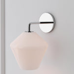 Load image into Gallery viewer, Merin Sculptural Milk Glass Geometric Wall Lamp

