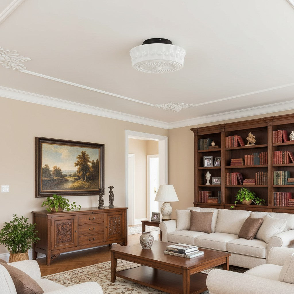 Rigidus Curved Ceiling Light - Minimalist Glass for Living Rooms and Hallways