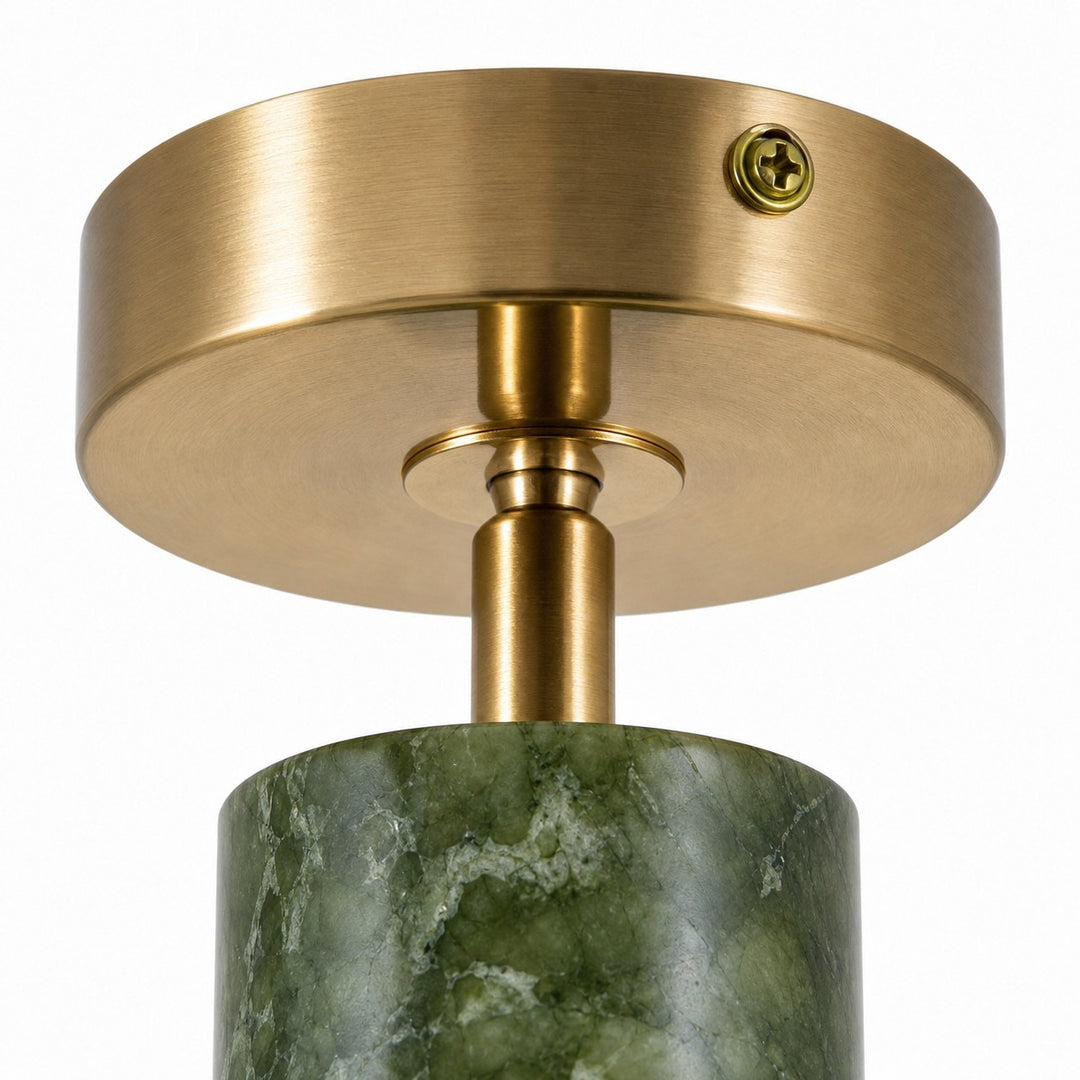 Plafondlamp van natuurlijk jadeglas voor doorgangen