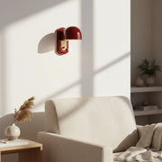 Livessa Lampada da Parete Moderna – Lampada da Parete con Paralume in Vetro Scultoreo per Camera da Letto o Soggiorno
