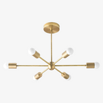 Load image into Gallery viewer, Mobilux Line Mid Century Modern Chandelier - 6 Heads Hanging Ceiling Light
