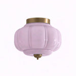 Load image into Gallery viewer, Vintage Eloise Milk Glass Flush Mount Ceiling Light - Vintage Charm Soft Glow
