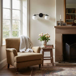 Load image into Gallery viewer, Glorica Glass Vanity Light - Art Deco Brass Wall Globe Fixture Modern
