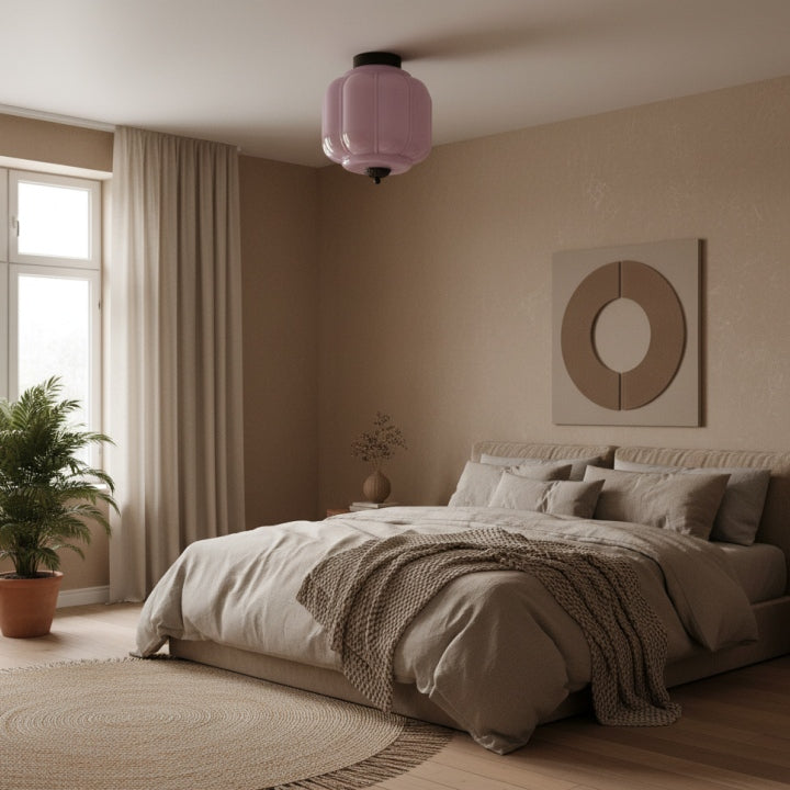 Vintage Eloise Milk Glass Flush Mount Ceiling Light - Vintage Charm Soft Glow