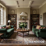 Load image into Gallery viewer, Nordlys Linen Fabric Oversized Scalloped Pendant Light for Living Room &amp; Dining Area
