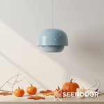 Load image into Gallery viewer, Clinco Dual-Layer Nested Metal Shades Colorful Pendant Light for Dining &amp; Entryway
