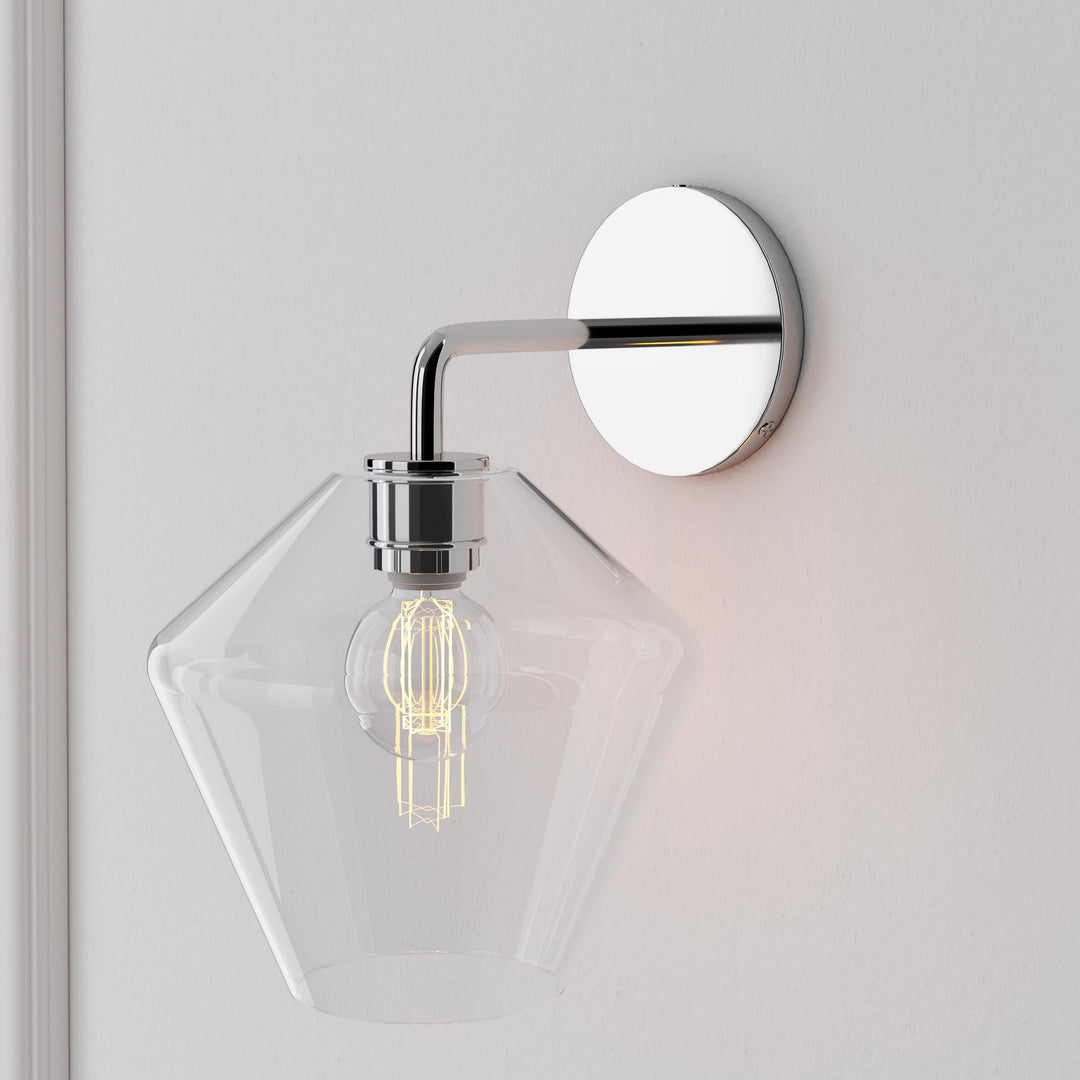 Merin Sculptural Milk Glass Geometric Wall Lamp