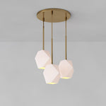 Load image into Gallery viewer, Talvior Sculptural Lighting - 3-Light Faceted Chandelier in Versatile Finishes | Explore Collection
