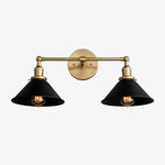 Load image into Gallery viewer, Conique Metal Industrial Wall Sconce with Dual Cone Shades - Vintage Metal Finish
