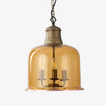 Cargar imagen en el visor de la Galería, Vintage Glass Metal Pendant Light