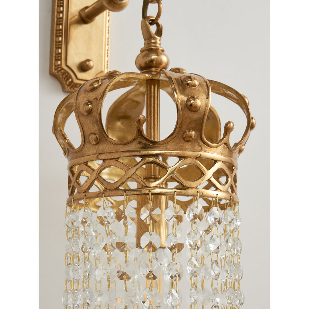 Lampe murale couronne en laiton Timon