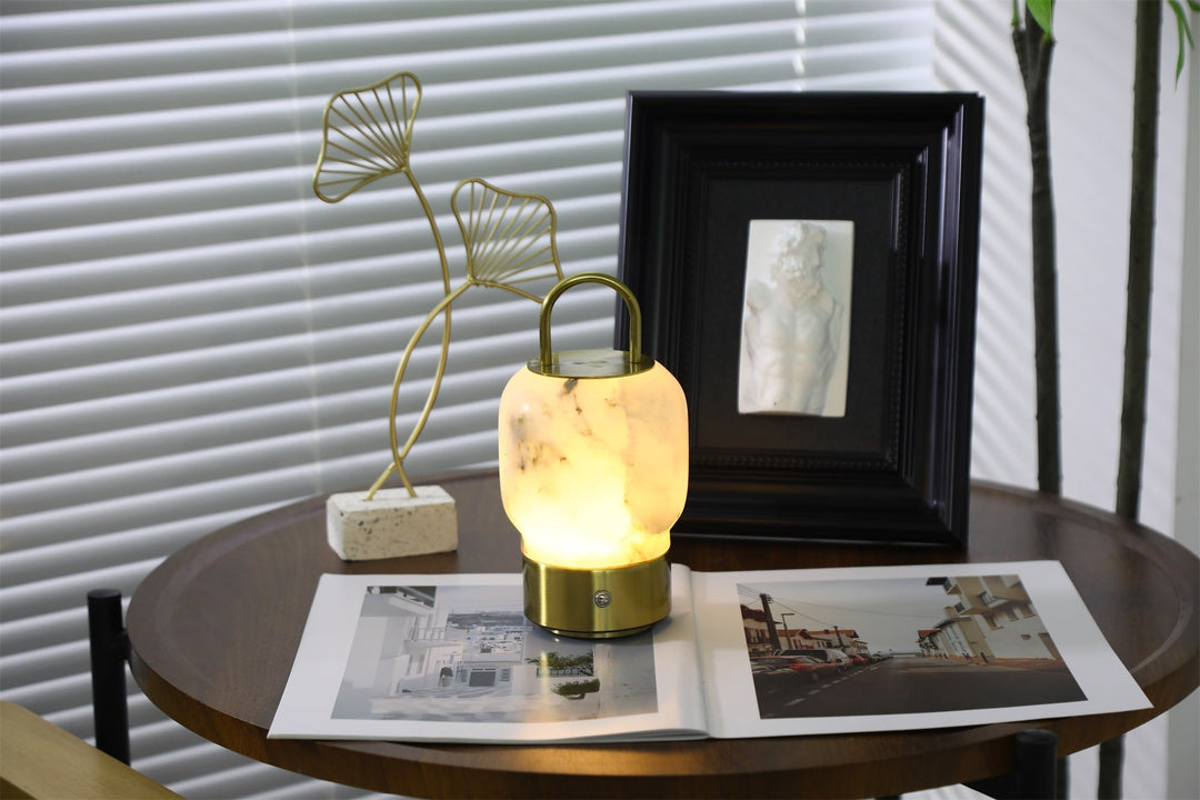 Alabaster Tragbare Wiederaufladbare Tischlampe