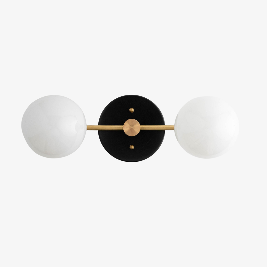 Glorica Glass Curved Arm Modern Wall Lamp for Bathroom & Hallways