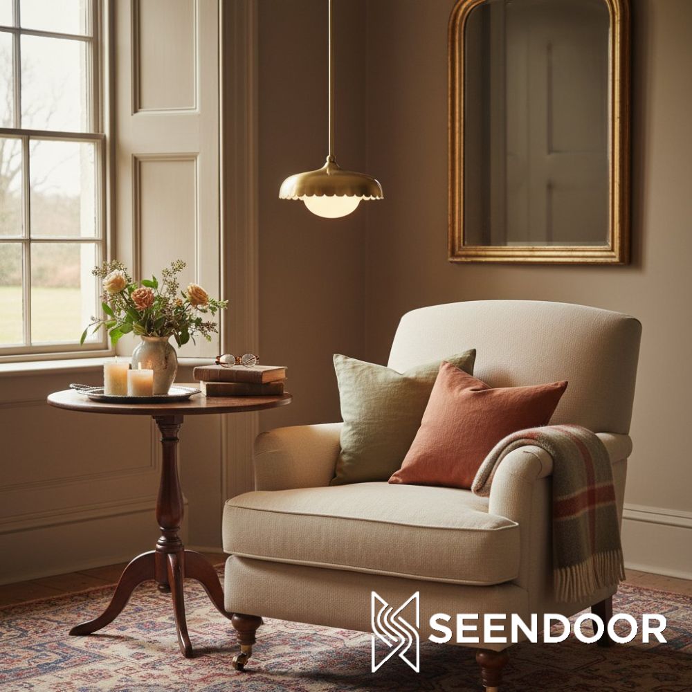 Rayla Sint-jakobsschelp Hanglamp – Messing Afwerking Retro Plafondlamp voor Eetkamer & Keuken