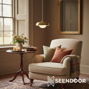 Rayla Mid-Century Brass Lampshade Pendant Light for Dining room