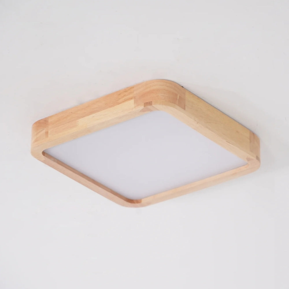 LignoForma Architektonische Holzdeckenleuchte – Mehrformige LED-Aufbauleuchte für Schlafzimmer und Kreativräume
