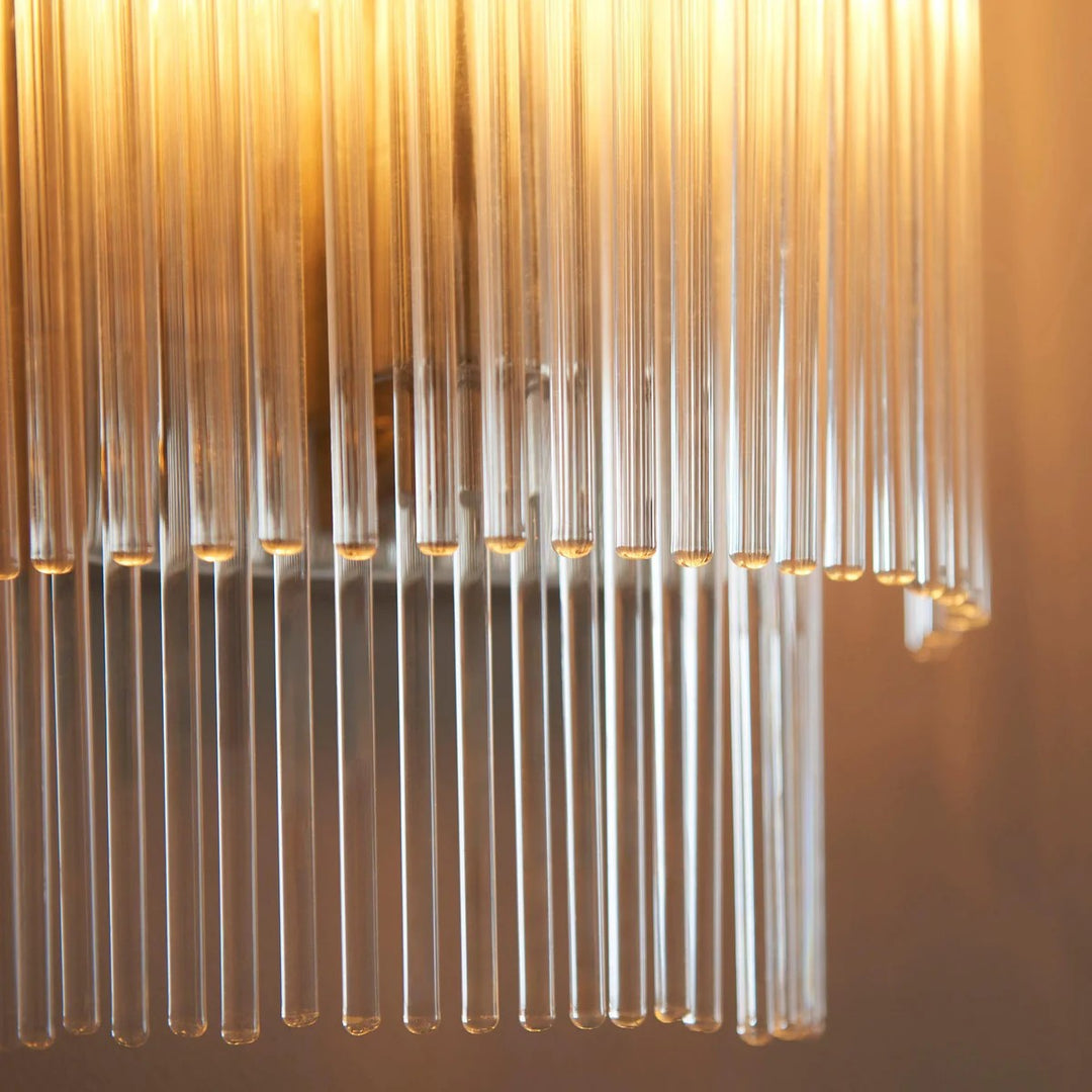 Applique Minimalista RibGlow con Bacchette di Vetro - Elegante Lampada da Parete per Casa