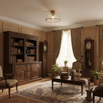 Load image into Gallery viewer, Luntra Ribbed Glass Uplighter Flush – Elegant Ceiling Light for Hallways and Bedrooms