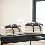 Load image into Gallery viewer, Floxo Lazy Dog and Abstract Nordic Human Figurine Minimalist Sculpture for Modern Shelves and Desks