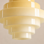 Load image into Gallery viewer, Sanenos Retro Geometric Glass Pendant Light - Gradient Glass Shade for Living or Dining Room