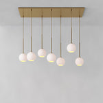 Load image into Gallery viewer, Selvion Elegant 7-Light Globe Chandelier – Glass Pendant Light
