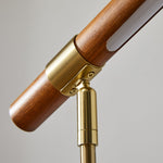Load image into Gallery viewer, Moss Modern Linear Wood LED Table Lamp – Adjustable Swivel, USB Charging
