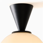 Load image into Gallery viewer, Ulvara Modern Flush Mount Ceiling Light - Floating Globe and Tapered Canopy Design
