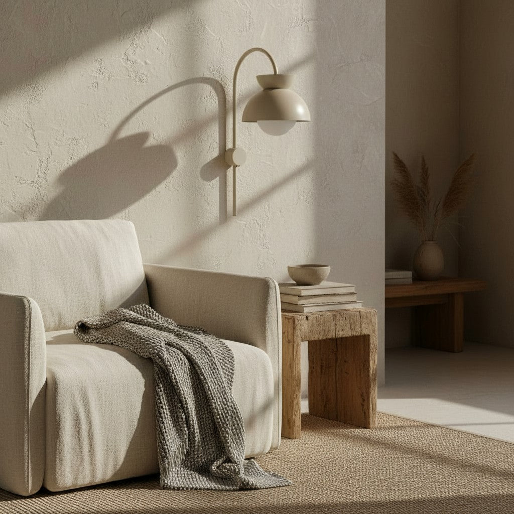 Lámpara de pared Aurelia con diseño de cúpula escalonada en metal moderno para dormitorio o pasillo