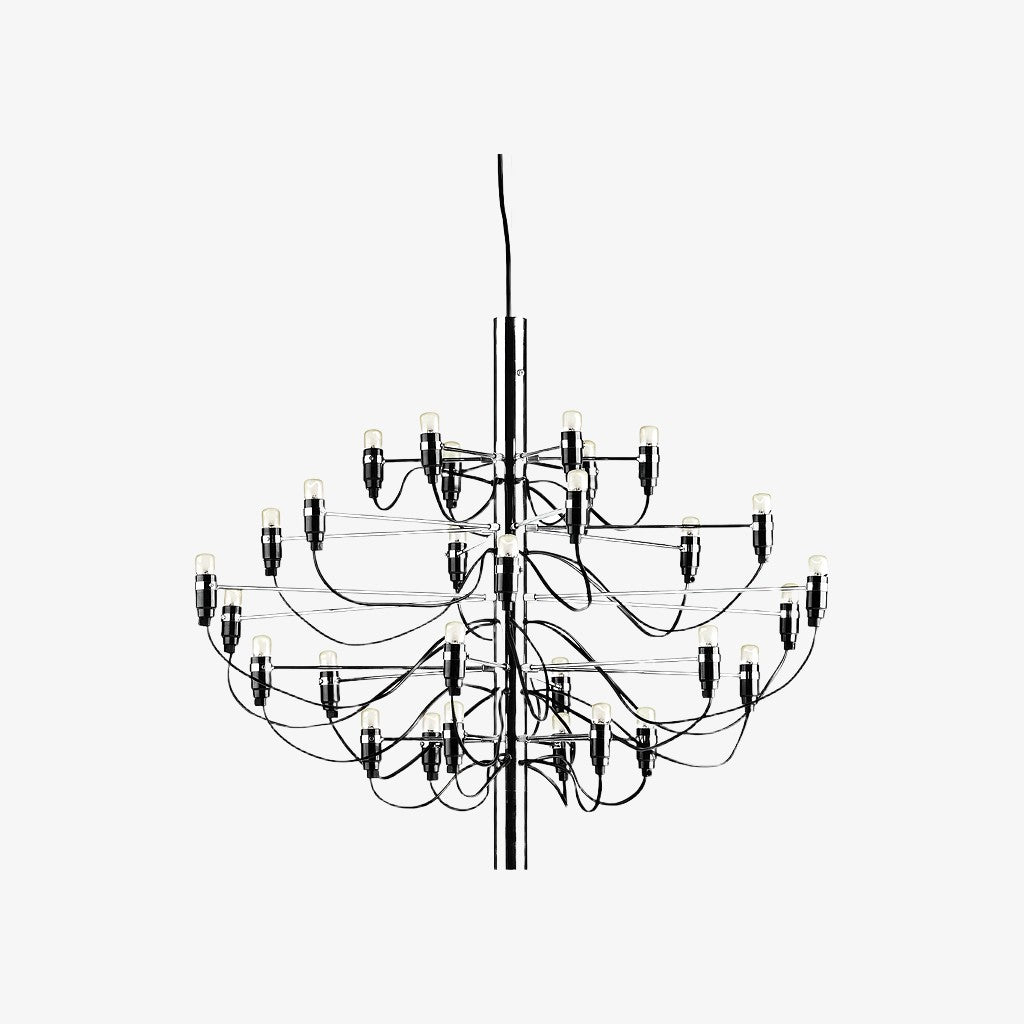 Tendrila Hedendaagse Multi-Licht Kroonluchter - Industrieel Geïnspireerd Metaal Ophangsysteem voor Lounges N01