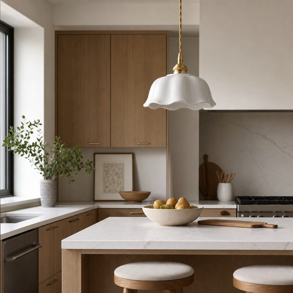 Cienax Mid-Century Flower Ceramic Ceiling and Pendant Light — Suitable for Kitchen and Living Room