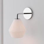 Load image into Gallery viewer, Merin Sculptural Milk Glass Geometric Wall Lamp
