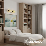 Load image into Gallery viewer, Eloise Brass Wall Sconce – Elegant Milk Glass Vintage Lighting
