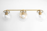 Load image into Gallery viewer, Glorica Glass 3 Shade Globe Vanity Light - Soft Bathroom Light Fixture
