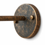 Załaduj obraz do przeglądarki galerii, Close view of antique brass wall plate and arm connection