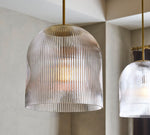 Load image into Gallery viewer, Bravira Ribbed Glass Pendant Light - Elegant Kitchen Island Lamp
