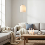 Load image into Gallery viewer, Vega Glass Champagne Iron Frame Pendant – Glass Shade Modern Light for Dining or Kitchen