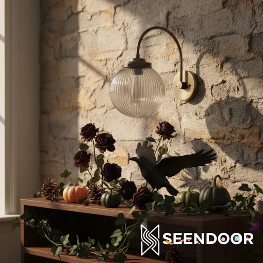 Luz de Pared Esférica Contemporánea Glorica para Pasillo y Entrada