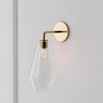 Load image into Gallery viewer, Merin Sculptural Milk Glass Geometric Wall Lamp
