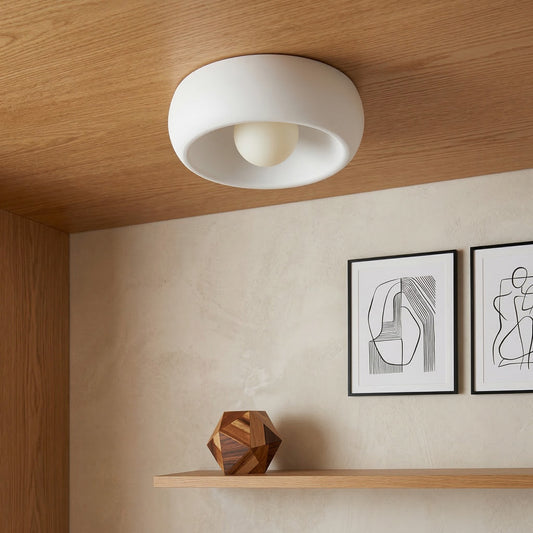 Lámpara de Techo Empotrada Redonda Aurelox con Diseño Geométrico Limpio - Iluminación Interior Contemporánea