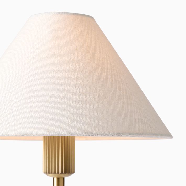 Diora Table & Floor Lamps - Linen Shade Modern Linear Style Sophisticated Accent
