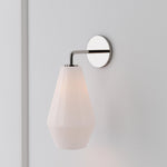 Load image into Gallery viewer, Merin Sculptural Milk Glass Geometric Wall Lamp
