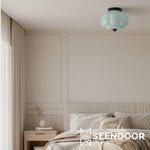 Load image into Gallery viewer, Vintage Eloise Milk Glass Flush Mount Ceiling Light - Vintage Charm Soft Glow
