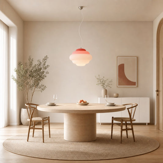 Lámpara colgante con forma de vidrio en nube Gossax - Estilo nórdico para comedor y isla de cocina